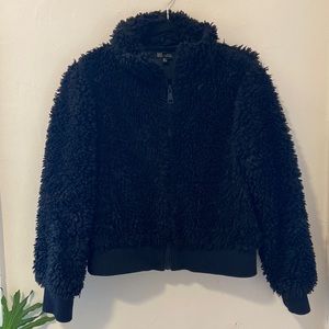 Zara TRF Women’s Black Fuzzy Coat